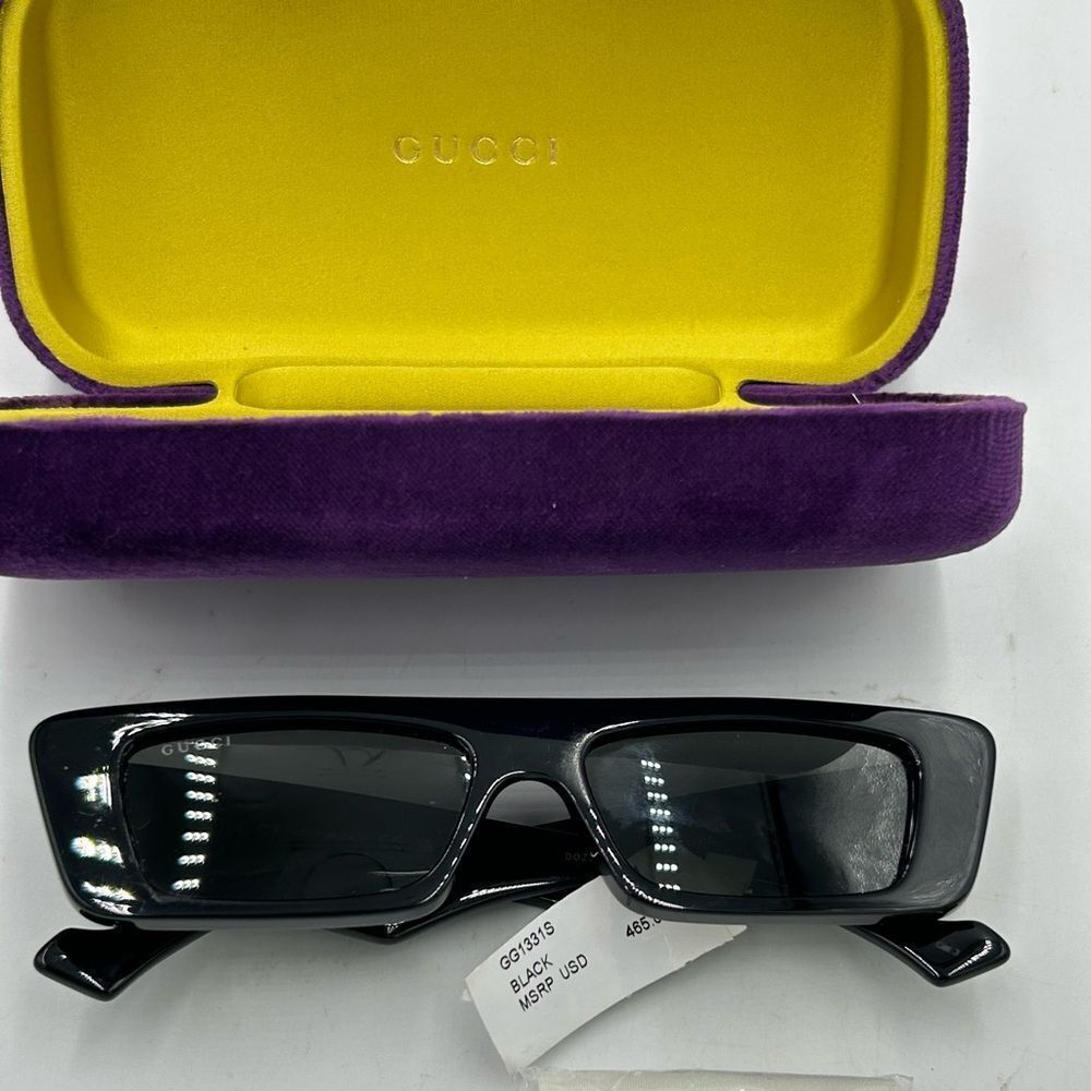 Men's Gucci acetate square sunglasses made in Italy